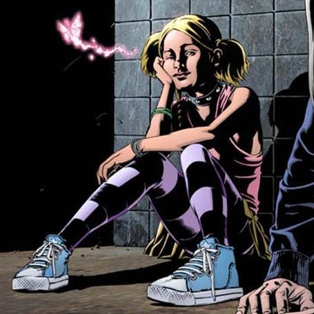 Layla Miller childhood picture from marvel comics. 